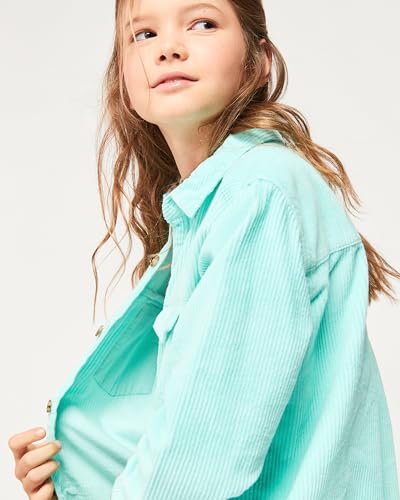 Roxy Girls' Let You Know Oversized Corduroy Top, Aruba Blue