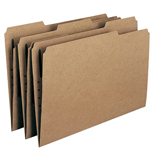 Smead Fastener File Folder, 1 Fastener, Reinforced 1/3-Cut Tab, Legal Size, Kraft, 50 Per Box (19834)