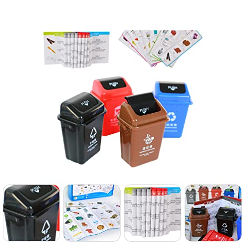 POPETPOP Trash Can - Manual-Lift Opening Mechanism, Paper Material, As Shown