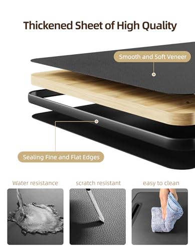 Laptop Desk for Bed,EWX Bed Table with Foldable Legs Tablet Slot Storage Drawer Silicone Wrist pad,Foldable Lap Table for Eating, Working, Writing and Drawing,22.8” x 14.6” Bed Desk