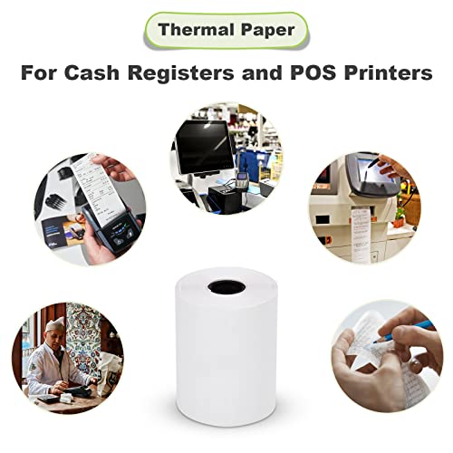 MFLABEL® 2500 Rolls 2 1/4" x 85' Thermal Paper Cash Register POS Receipt Paper