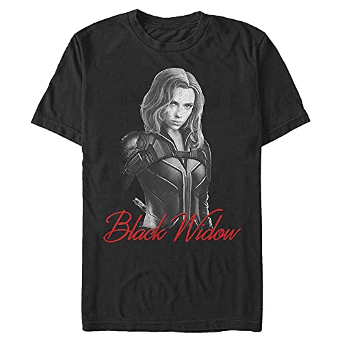 Marvel Men's Universe Black Widow Mono T-Shirt, Medium