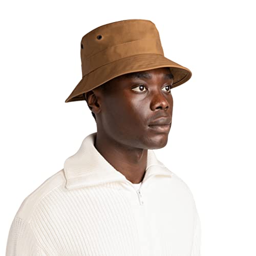 Tilley Waxed Bucket Hat, British Tan, Small