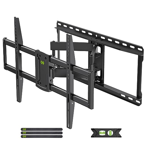 USX MOUNT Full Motion TV Wall Mount Fits for Most 26-55 Inch TVs 24" Extension Arm with Swivel Articulating Arm Rotation & Tilt, Corner Center Design TV Mount Bracket MAX VESA 400x400mm and 88lbs