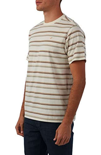 Hang Ten Men's Knits - Peyton Ss Tee in Cream | Peyton Ss Tee, Small