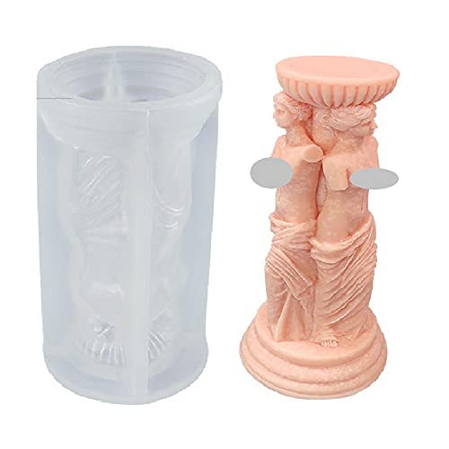 Cup Mold Jar Mold 2 Set Jar Mold Bottle Mold Resin Casting Mold Soap Making Molds Silicone Mold for Candle Home Decorate Mold Candle Making Mold 3D Animal Mold