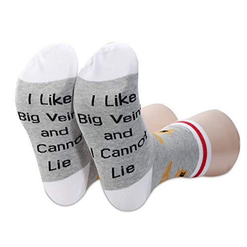 PXTIDY 2 PAIRS Phlebotomy Socks Phlebotomist Gift I Like Big Veins Novelty Socks Phlebotomy Technician Nurse Gifts