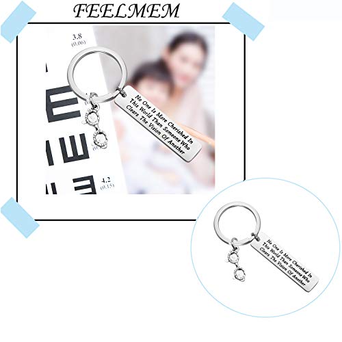 FEELMEM Optometrist Gift Eye Doctor Gift Optician Gift Eye Glasses Keychain Clears The Vision of Another Eye Doctor Jewelry