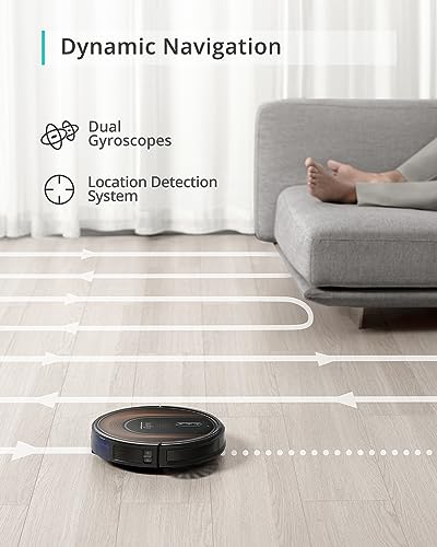 eufy by Anker, RoboVac G30 Hybrid, Dynamic Navigation 2.0, 2-in-1 Sweep and mop, 2000Pa Powerful Suction,Robot Vacuum,Wi-Fi, Boundary Strips