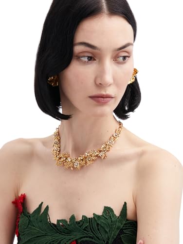 Oscar de la Renta, Flower Garden Necklace, Gold