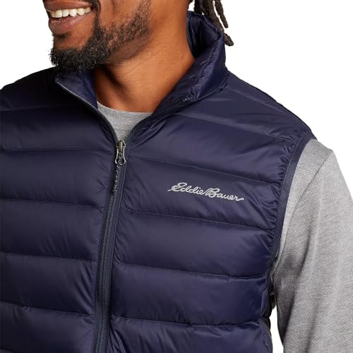 Eddie Bauer Men's Cirruslite Down Vest, Black Recycled, Small