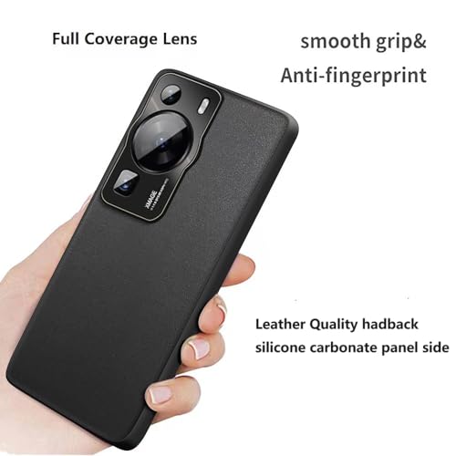 Luhuanx Case for Huawei P60 PRO, Designed for Huawei P60 / 60 Pro Case with Full Lens,Slim & Tough, Pocket-Friendly,Huawei P60 Cover (Leather Black)