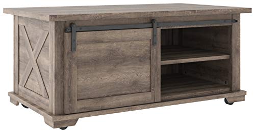 Signature Design by Ashley Arlenbry Rustic Farmhouse Coffee Table, Grayish Brown