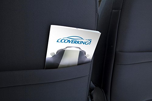 Coverking Custom Fit Front Solid Bench Seat Cover for Select Ford F-Series Models - Polycotton Drill (Black)