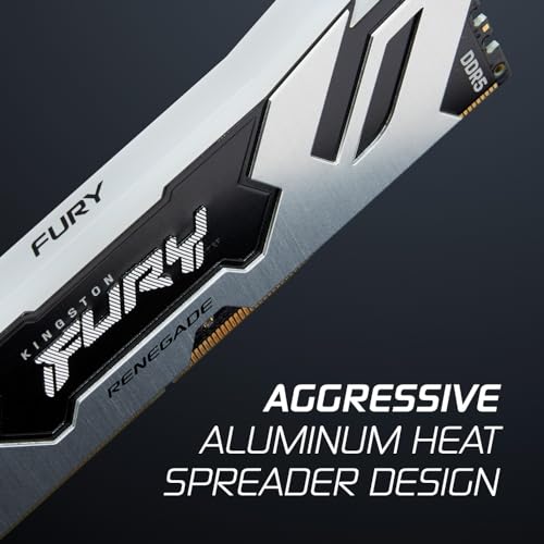Kingston FURY Renegade RGB 16GB 6800MT/s DDR5 CL36 DIMM Desktop Memory Single Module | Intel XMP 3.0 | Infrared Sync Technology | Overclocking Stability | KF568C36RSA-16
