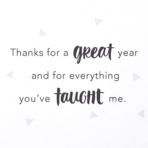 American Greetings Thank You Card for Teacher (A Great Year)