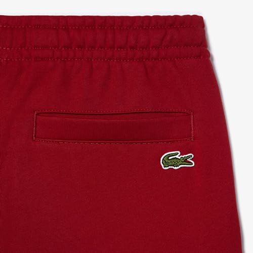 Lacoste Unisex Regular Fit Adjustable Waist Shorts W/Medium Croc Graphic Near The Bottom of The Leg, Ora, XS