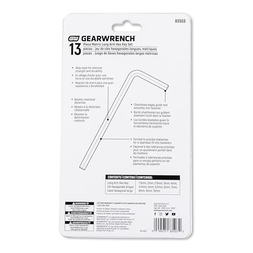 GEARWRENCH 9 Piece Torx Long Arm Hex Key Set - 83522