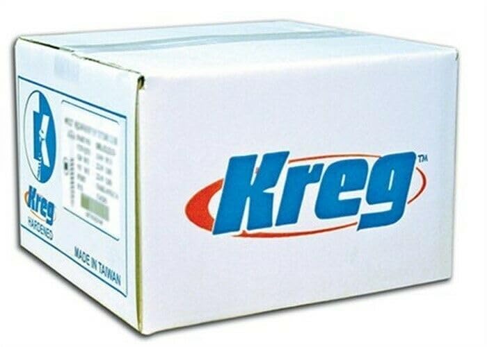 Kreg SML-F125-5000 Zinc Pocket Screws, 1 1/4 Inch, #7 Fine Thread, Maxi-Loc Head (5000 Count)