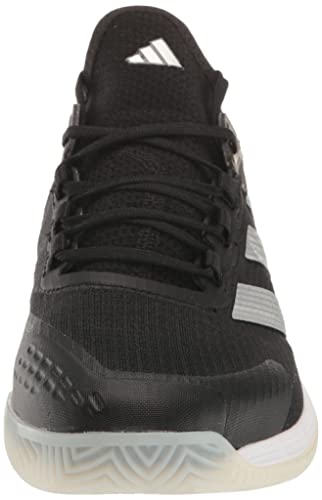 adidas Women's Adizero Ubersonic 4.1 Sneaker, Core Black/Silver Metallic/White, 9