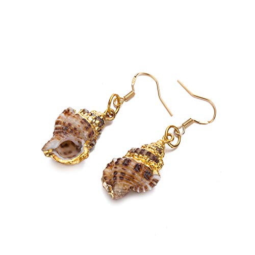 lureme Beach Jewelry Casual Seashell Conch Drop Dangle Earrings(er006199-26)