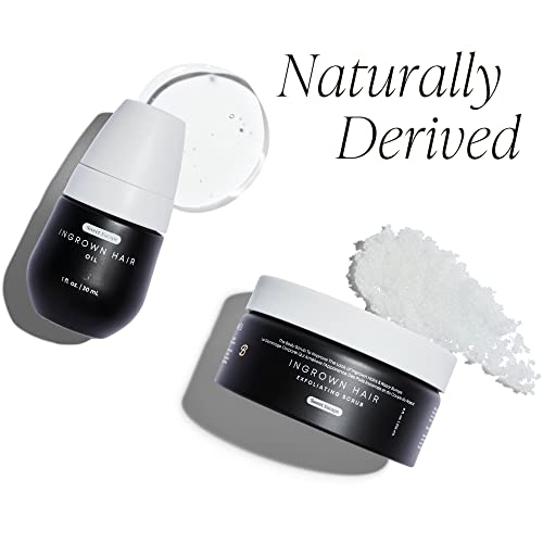 Bushbalm Dark Spots and Ingrown Hair 2 Step Routine - Rejuvenate and Nourish - Ingrown Hair Oil (30 ml) and Exfoliating Scrub (236 ml) - Bermuda