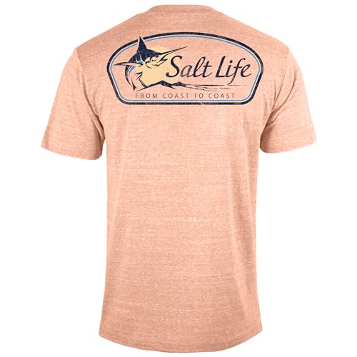 Salt Life Marlin Sun Coast Short Sleeve Tee, Desert Clay, Small