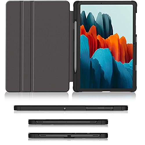 Soke Case for Samsung Tab S8 2022 & S7 2020 -Premium Shock Proof Stand Folio Case, Multi- Viewing Angles, Hard PC Back Cover for Galaxy Tab S8 11 inch Tablet [SM-X700/X706/T870/T875/T878], Black