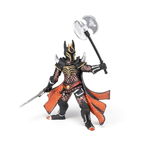 Papo "Knight with A Triple Battle Axe" Figure, Black/Orange