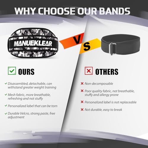 Weight Lifting Belt, Lifting Belts for Women Men, MANUEKLEAR Weightlifting Belt Quick Locking Back Support for Bodybuilding, Fitness, Powerlifting, Cross Training, Squats, Workout, Exercise (Camouflage, S（28-33inches）)