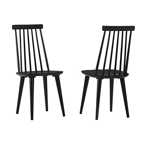 DUHOME Dining Chairs Set of 2 Wood Dining Room Chair Grey Spindle Side Kitchen Room Country Farmhouse Chairs Grey