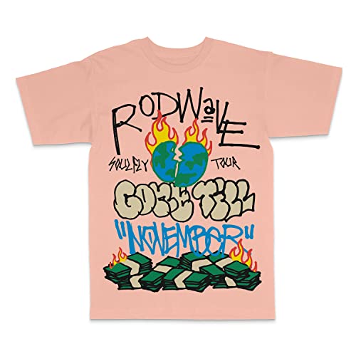 Rod Wave Unisex-Adult Gone Till November Tee, Candy Orange, Small