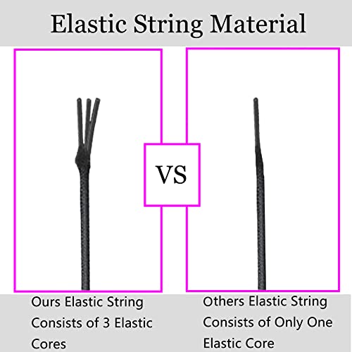Elastic String for Bracelets, 1 mm x 110 Yards Sturdy Stretchy Elastic Cord for Jewelry Making, Necklaces, Beading - Black