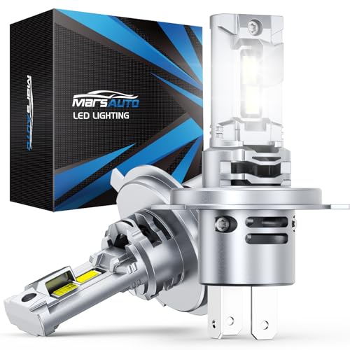 Marsauto H4/9003 Fog Bulbs, 36,000LM Super Bright Bulbs, 1:1 Small Size, H4 Bulb with Cooling Fan, Long Lifespan Plug and Play, Fog Light, Pack of 2