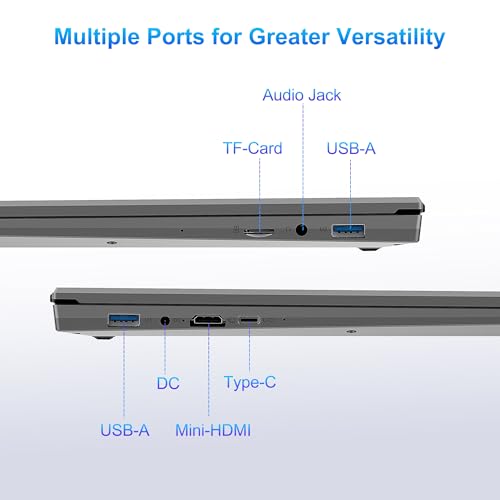 jumper Laptop, 16 Inch, Laptops Computer with 12th N100 CPU, 16GB DDR5 512GB SSD, FHD IPS Display, 1920x1200, 16:10, 4 Stereo Speakers, Cooling Systeem, HDMI, UHD Graphics(750 MHz).