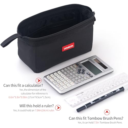 CICIMELON Multifunctional Pencil Pen Marker Case Pouch Bag Holder Small Cute Capacity for High Middle Primary School Student Aesthetic Teen Girl Boy Office Men Women Nurse Adults Portable (Black)