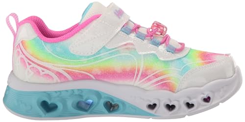 Skechers Kids Flutter Heart Lights-Groovy Sneaker, Lavender/Aqua, 13 US Unisex Little Kid
