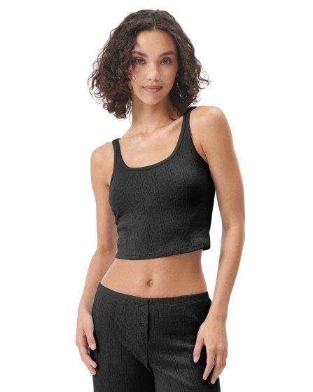 Florence by millsWomensCozy Crush Pointelle Easy TankBlackX-Small