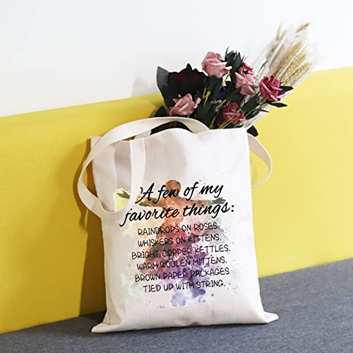 Broadway Musical Lover Gift A Few My Favorite Things Broadway Theater Fans Tote Bag (favorite things tote)