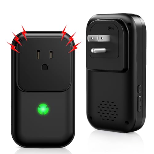 Power Failure Alarm, Freezer Power Outage Alarm 7 Sirens, Freezer Alarm with 0-110dB Adjustable LED Indicator 12H Alert, Power Loss Alarm Monitor for Refrigerator, Sump Pumps, Aquarium