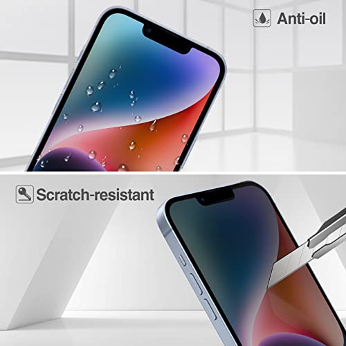 ProCase 2 Pack Screen Protector for iPhone 14 / iPhone 13 / iPhone 13 Pro 6.1 Inch, Tempered Glass Screen Film Guard for iPhone 14 2022 / iPhone 13/13 Pro 2021, Privacy