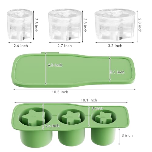 Ice Cube Tray for Stanley Cup, Silicone Ice Mold for Tumbler Cup, Ice Maker for Freezer with Lid, Chilling Whiskey, Cocktail, Coffee