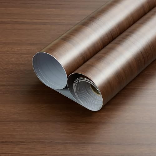 Oxdigi Black Wood Contact Paper - 23.6 x 196 Inches - Self-Adhesive, Removable and Waterproof - Ideal Peel and Stick Wallpaper for Cabinet, Countertop, Desktop, Rental Property, Kitchen