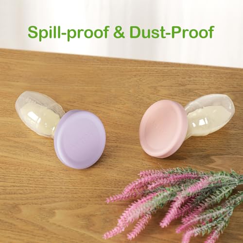 haakaa Manual Breast Pump Breastfeeding Pump with Food Grade Silicone Cap (Blush) 4oz/100ml