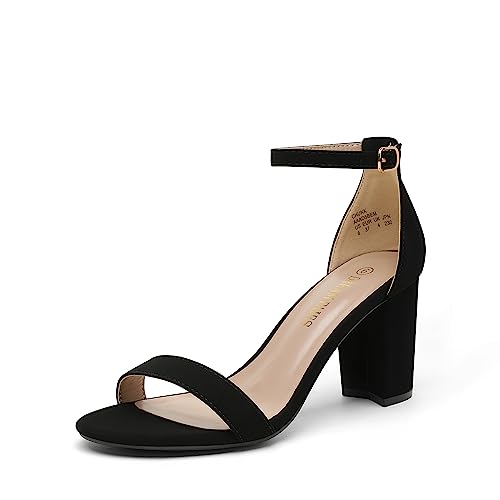 DREAM PAIRS Women's Chunk White Pu Low Heel Pump Sandals - 11 M US