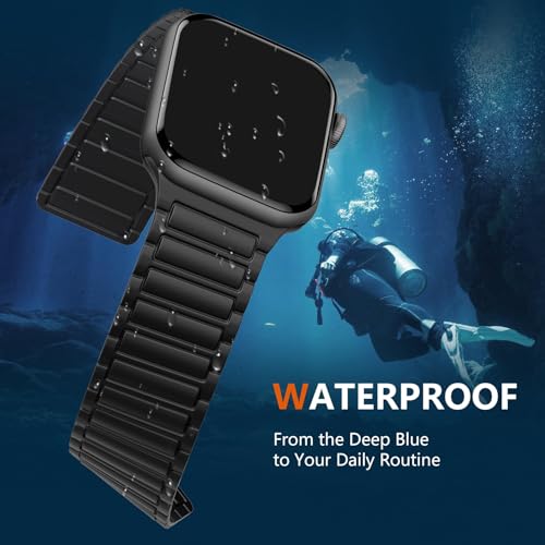 Easuny Magnetic Watch Band Compatible with Apple Watch 44mm 45mm 49mm 46mm 42mm 41mm 40mm 38mm Bands for Men Women Wrist Solo Loop, Sport Silicone Strap for iWatch Series 10 9 8 7 6 5 4 3 SE 2nd Ultra