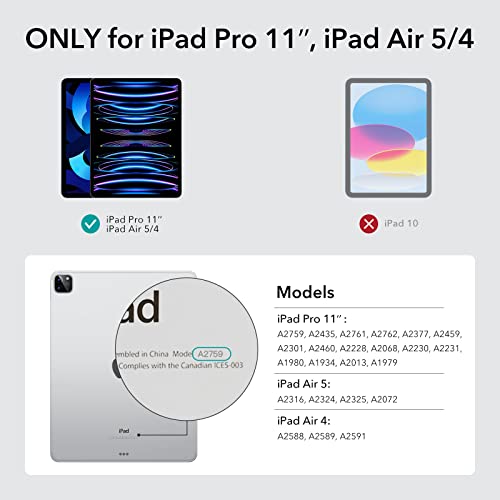 ESR Paper-Feel Screen Protector for iPad Air 5/iPad Air 4 (2022/2020, 10.9 Inch), and iPad Pro 11 (2022/2021/2020), Write and Draw Like on Paper, Face ID and Pencil Compatible, Matte Polymer, 2 Pack