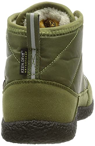 KEEN Howser 2 Quilted Mid Height Waterproof Comfy Durable Chukka Boots, Dark Forest/Fuchsia Purple, 4 US Unisex Big Kid