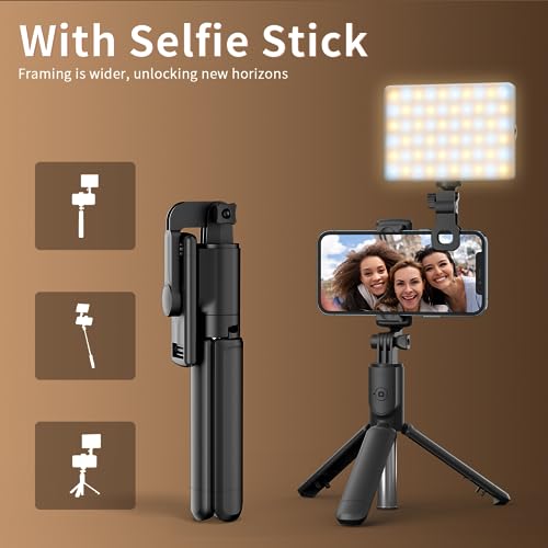 Led Selfie Light,Phone Light wtih Clip,3000mAh Rechargeable Selfie Light, Photo Light with 3 Light Modes, Portable Led Light for Phone,Iphone,Laptop,Pictures,Video Recording,TikTok, Selfie,Live,Vlog