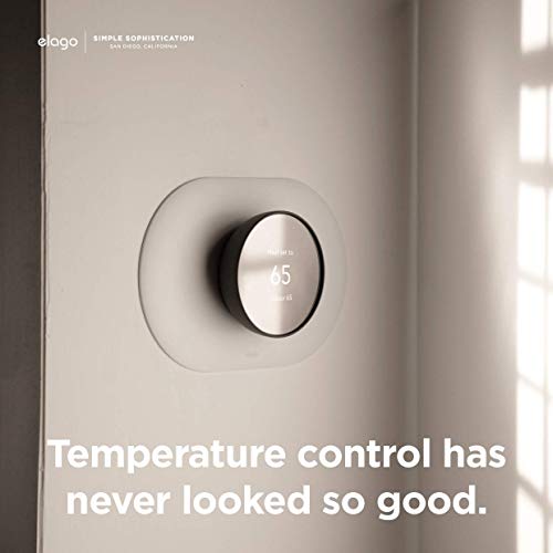 elago Wall Plate Cover Plus Compatible with Google Nest Thermostat 2020 [Charcoal] - Durable Polycarbonate Material, Easy Installation, Complementary Design